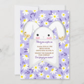 Colorful Bunny Rabbit Easter Hunt Brunch Kaart (Voorkant)