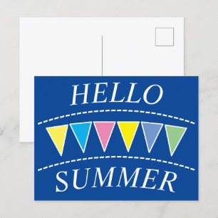 Colorful Bunting Hallo Sumer Briefkaart