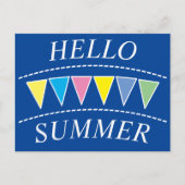 Colorful Bunting Hallo Sumer Briefkaart (Voorkant)