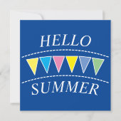 Colorful Bunting Hallo Sumer Briefkaart (Voorkant)