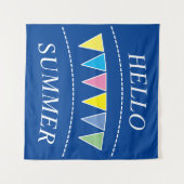 Colorful Bunting Hallo Summer Wandkleed (Voorkant (horizontaal))