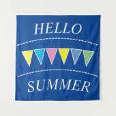 Colorful Bunting Hallo Summer Wandkleed (Voorkant)
