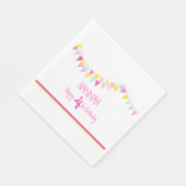 Colorful bunting kinder 4e verjaardag napkins servetten (Hoek)