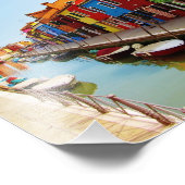 Colorful Burano Homes Foto Afdruk (Hoek)
