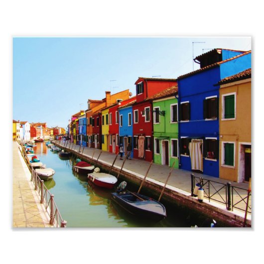 Colorful Burano Homes Foto Afdruk (Voorkant)