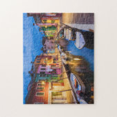 Colorful Burano Houses at Night Venice Italy Legpuzzel (Verticaal)