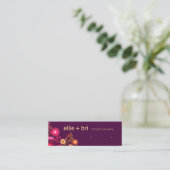 Colorful Burgundy Floral Boho Earring Display Mini Visitekaartje (Staand voorkant)