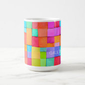 Colorful Business NAME Abstract Art Modern Fun Koffiemok (Center)