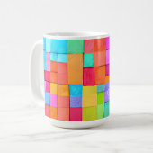Colorful Business NAME Abstract Art Modern Fun Koffiemok (Voorkant links)