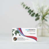 Colorful Business Wave Global International Visitekaartje (Staand voorkant)