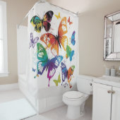 Colorful Butterflies 1 Douchegordijn (In situ)