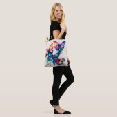 Colorful Butterflies Abstracte Waterverf Tote Bag (Op model)