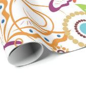 Colorful Butterflies and Flowers Patroon Cadeaupapier (Rol Hoek)