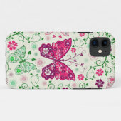 Colorful Butterflies and Flowers Patroon Case-Mate iPhone Case (Achterkant (horizontaal))