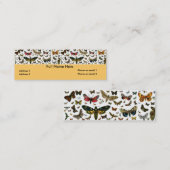 Colorful Butterflies Antiquarian Afbeelding Bladwi Mini Visitekaartje (Voorkant / Achterkant)