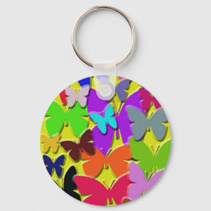 Colorful Butterflies Basic Sleutelhanger