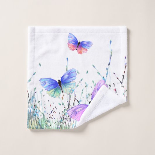 Colorful Butterflies Bath Towel Set Bad Handdoek (Wasdoekje)