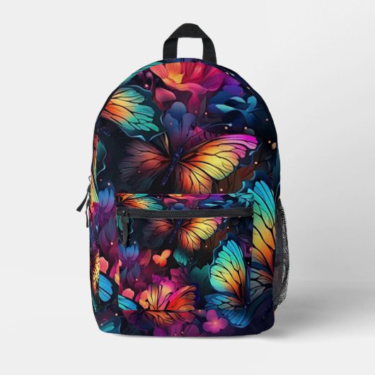 Colorful Butterflies Bedrukte Rugzak (Voorkant)