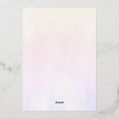 Colorful Butterflies Birthday Folie Uitnodiging (Achterkant)