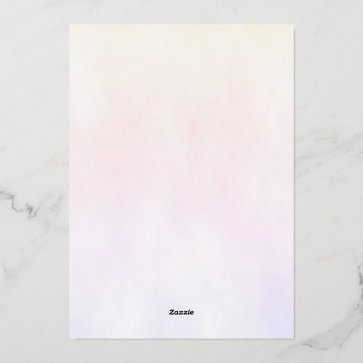 Colorful Butterflies Birthday Folie Uitnodiging (Achterkant)