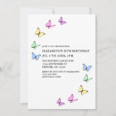 Colorful Butterflies Birthday Kaart (Voorkant)