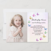 Colorful Butterflies Birthday Kaart (Voorkant)