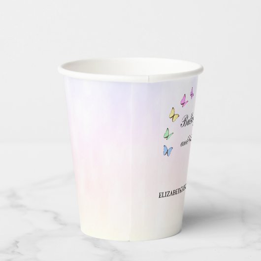 Colorful Butterflies Birthday Papieren Bekers (Rechts)