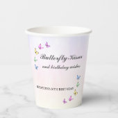 Colorful Butterflies Birthday Papieren Bekers (Voorkant)