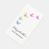 Colorful Butterflies Birthday Servet (Hoek)