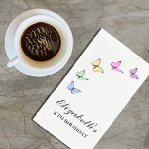 Colorful Butterflies Birthday Servet