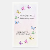 Colorful Butterflies Birthday Servet (Voorkant)