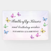 Colorful Butterflies Birthday Spandoek (Horizontaal)
