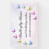 Colorful Butterflies Birthday Spandoek (Verticaal)