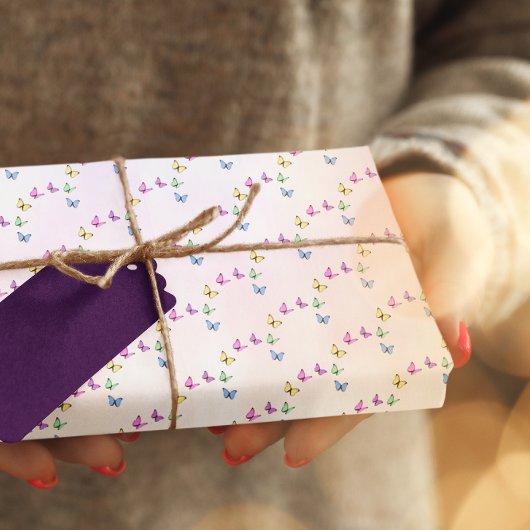 Colorful Butterflies Birthday Tissuepapier