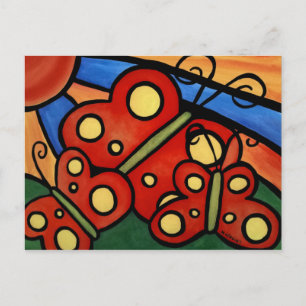 Colorful Butterflies Briefkaart