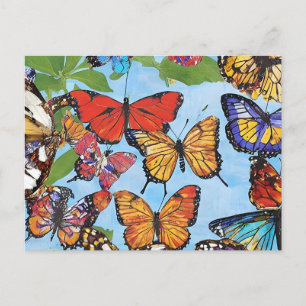 Colorful Butterflies Briefkaart