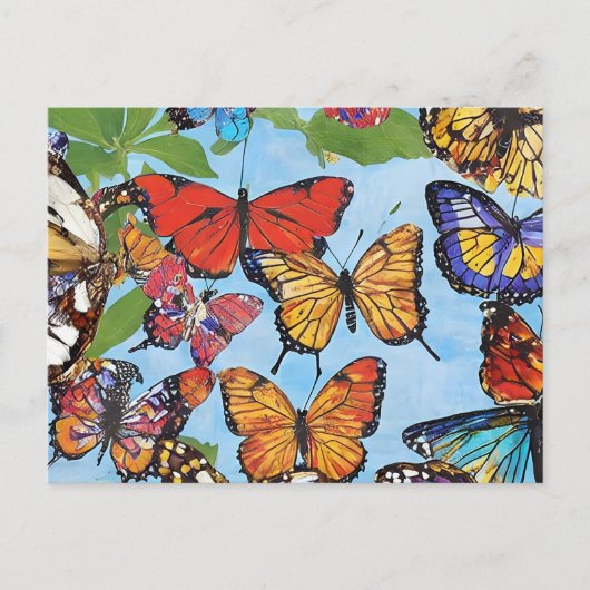 Colorful Butterflies Briefkaart (Voorkant)