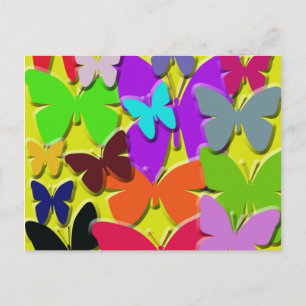 Colorful Butterflies Briefkaart