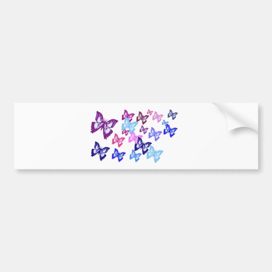 Colorful Butterflies Bumpersticker (Voorkant)
