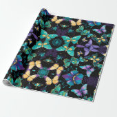 Colorful Butterflies Cadeaupapier (Uitgerold)