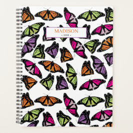 Colorful Butterflies Decorative Pattern Diary Planner