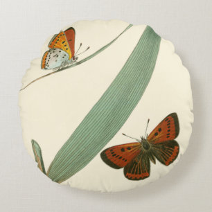 Colorful Butterflies die rond een leder stroomt Kussen