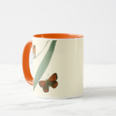 Colorful Butterflies die rond een leder stroomt Mok (Voorkant links)