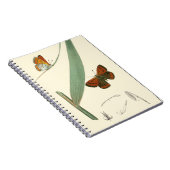 Colorful Butterflies die rond een leder stroomt Notitieboek (Rechterzijde)