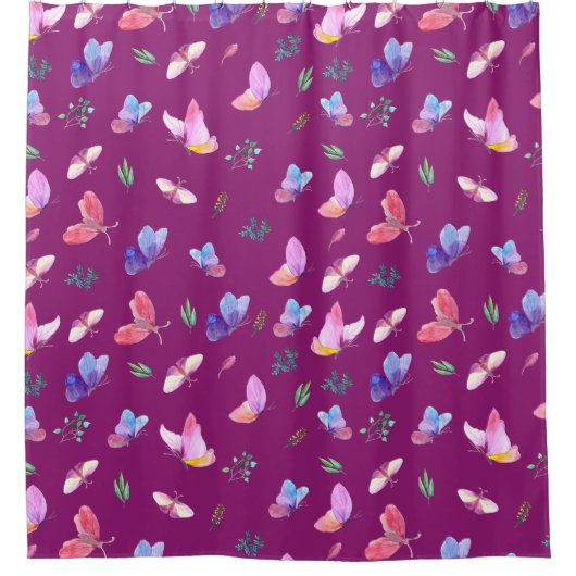 Colorful Butterflies Douchegordijn (Voorkant)