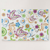 Colorful Butterflies en Flowers Legpuzzel (Horizontaal)