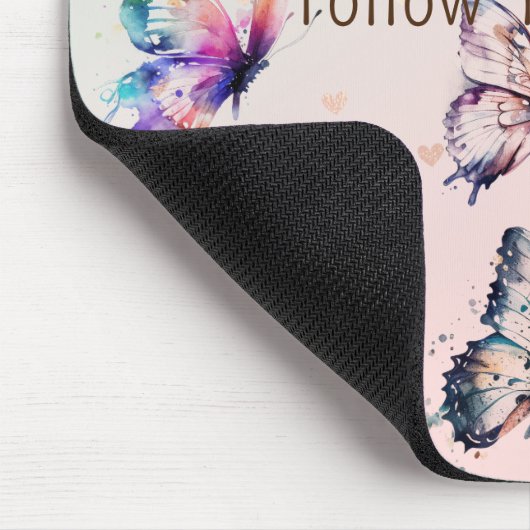 Colorful Butterflies en Hearts Muismat (Hoek)