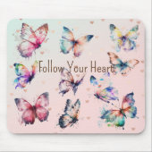Colorful Butterflies en Hearts Muismat (Voorkant)