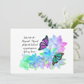 Colorful Butterflies en Succulents Glorify God Bedankkaart (Staand voorkant)