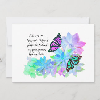 Colorful Butterflies en Succulents Glorify God Bedankkaart